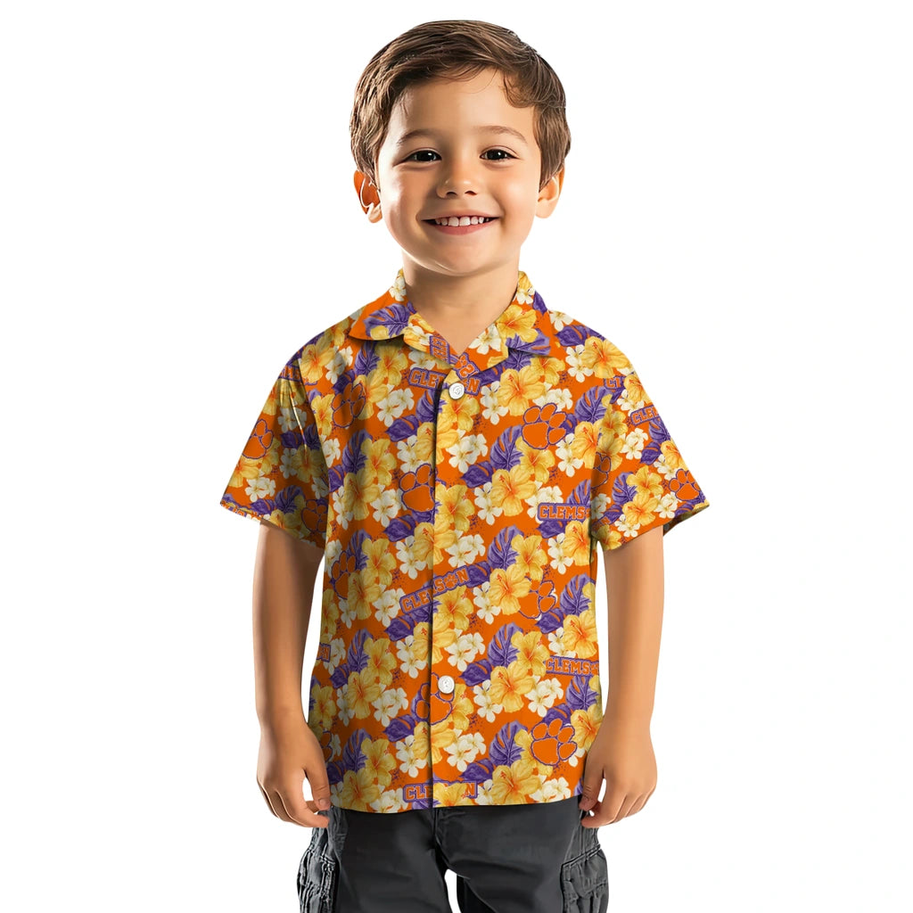 Clemson Tigers Hawaiian Shirt - Hibiscus Tropics | Moonbestprint