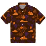 Clemson Tigers Hawaiian Shirt - Palm And Clouds | Moonbestprint