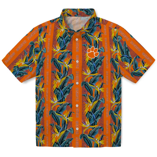 Clemson Tigers Hawaiian Shirt - Paradise Vines | Moonbestprint