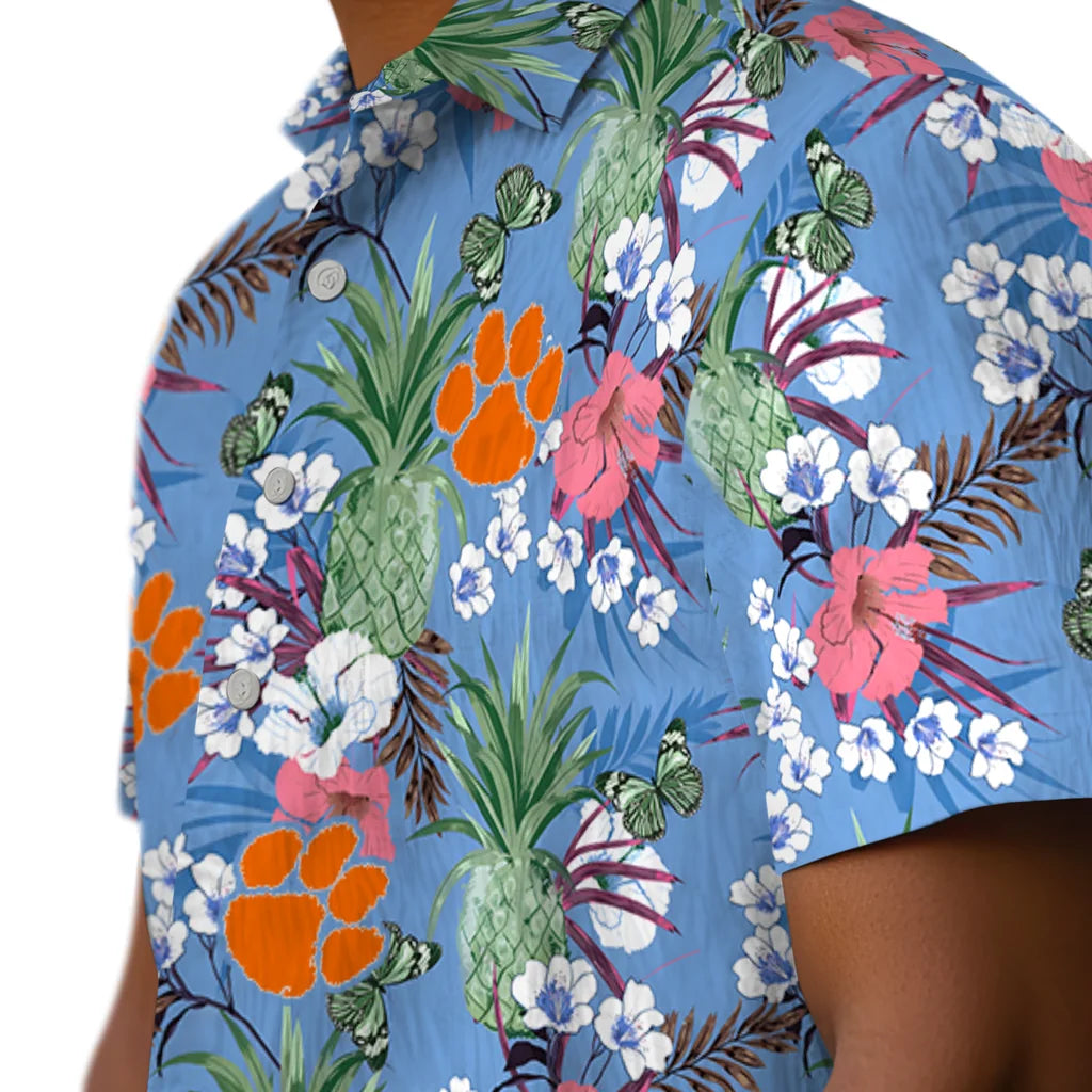 Clemson Tigers Hawaiian Shirt - Pineapple Bouquet | Moonbestprint