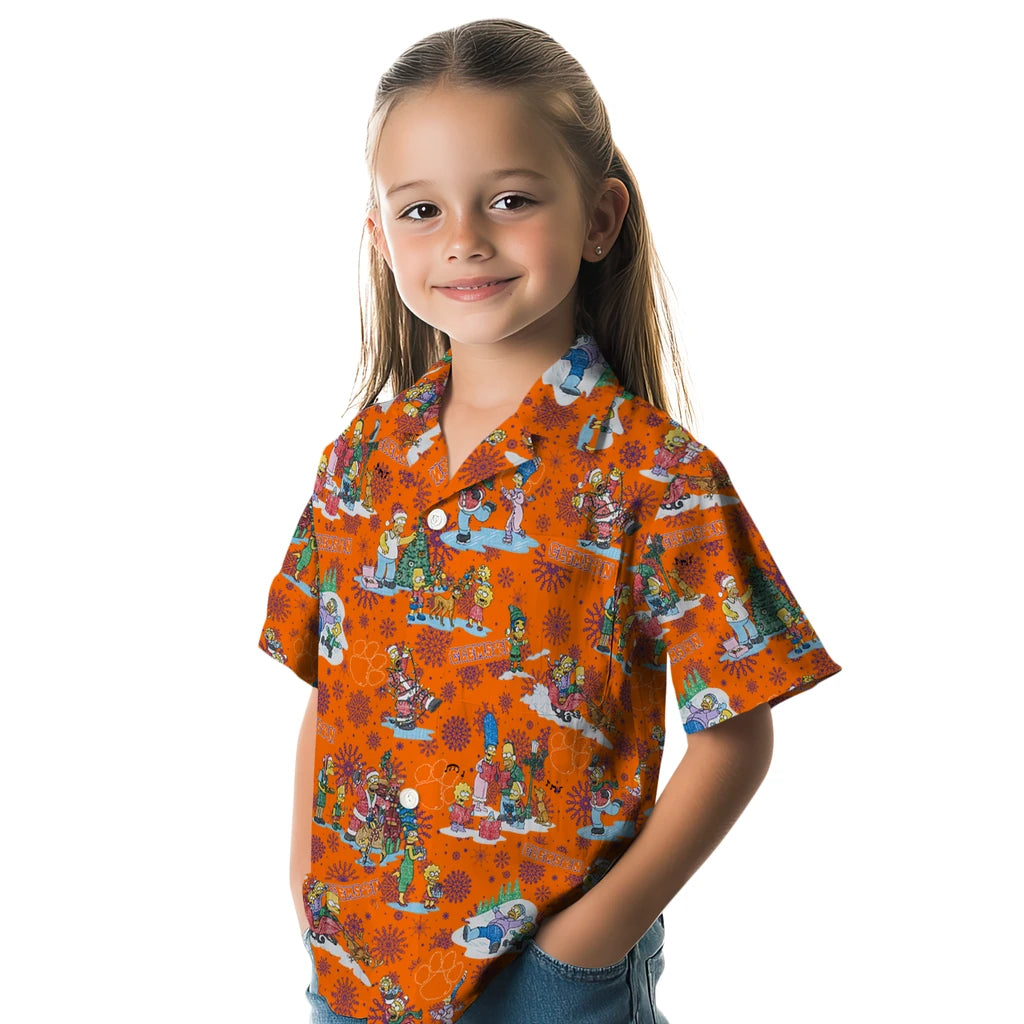 Clemson Tigers Hawaiian Shirt - Simpsons Christmas | Moonbestprint