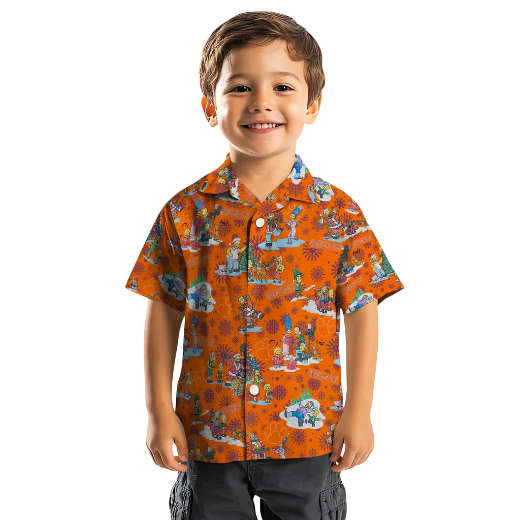 Clemson Tigers Hawaiian Shirt - Simpsons Christmas | Moonbestprint