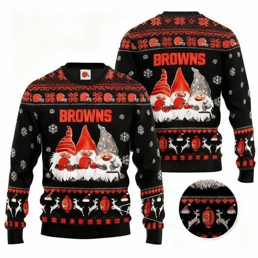 Cleveland Browns Gnome De Noel Christmas Ugly Sweater ? Usalast