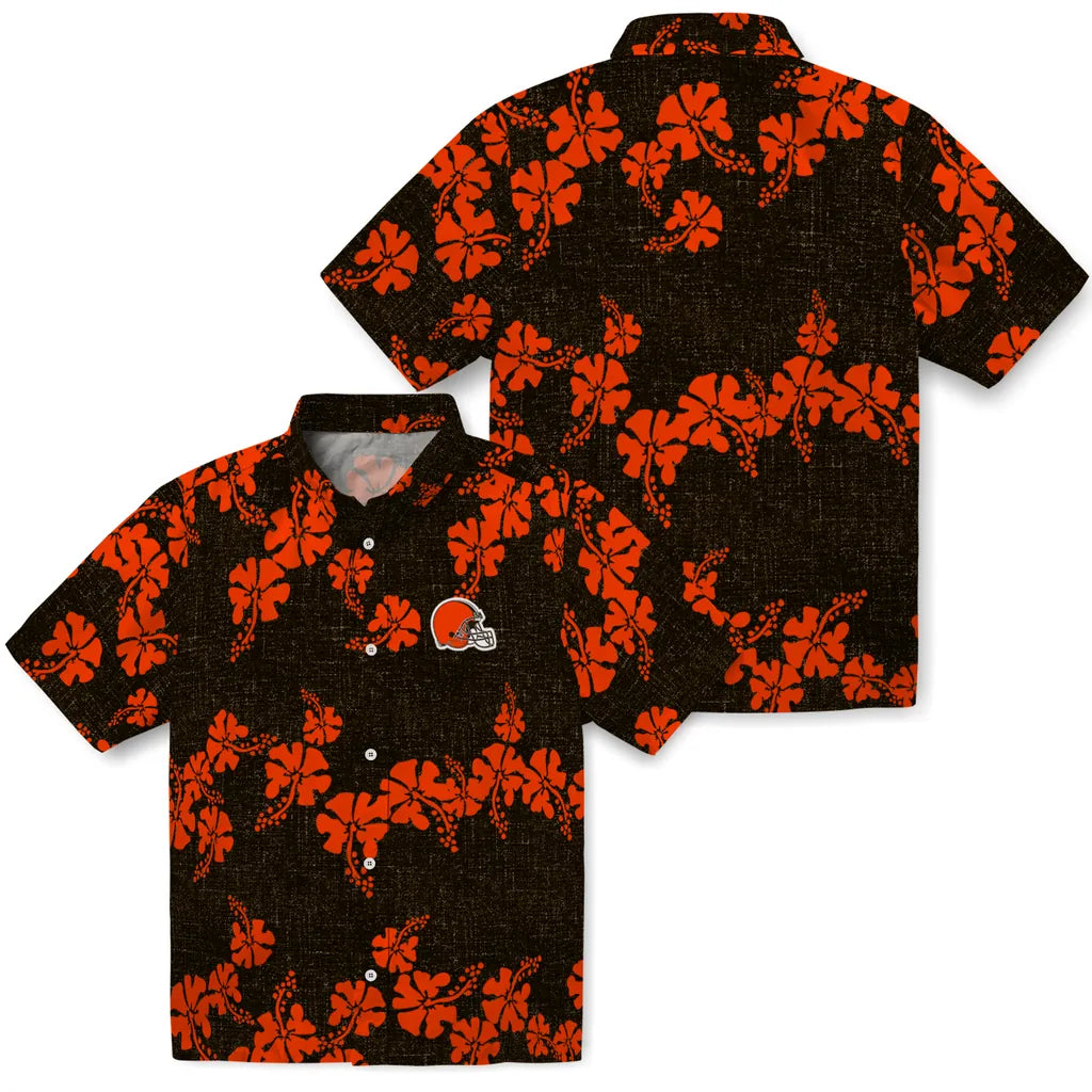 Cleveland Browns Hawaiian Shirt - 50th State Flower | Moonbestprint