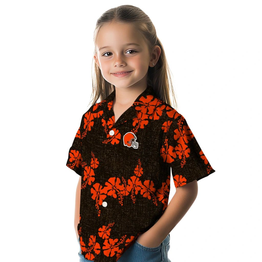 Cleveland Browns Hawaiian Shirt - 50th State Flower | Moonbestprint