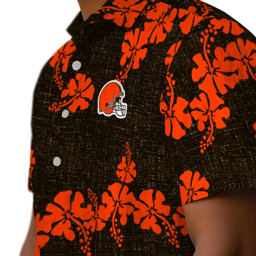 Cleveland Browns Hawaiian Shirt - 50th State Flower | Moonbestprint