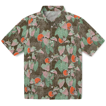 Cleveland Browns Hawaiian Shirt - Anthurium Overlay | Moonbestprint