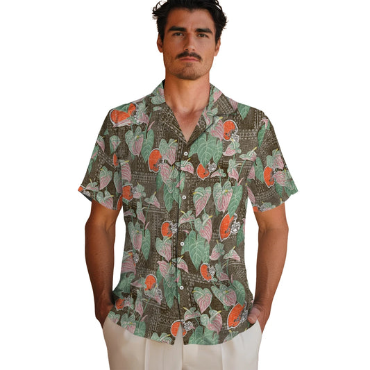 Cleveland Browns Hawaiian Shirt - Anthurium Overlay | Moonbestprint