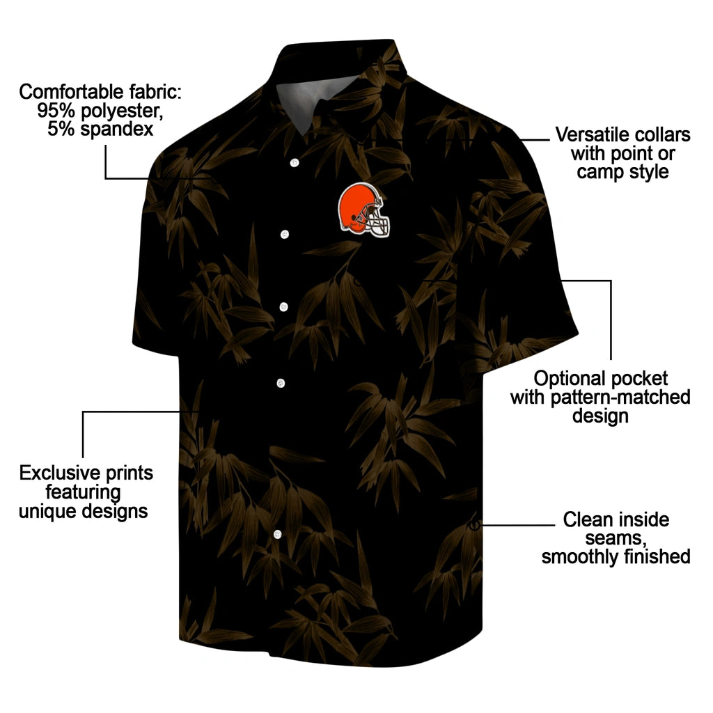Cleveland Browns Hawaiian Shirt - Bamboo Branches | Moonbestprint
