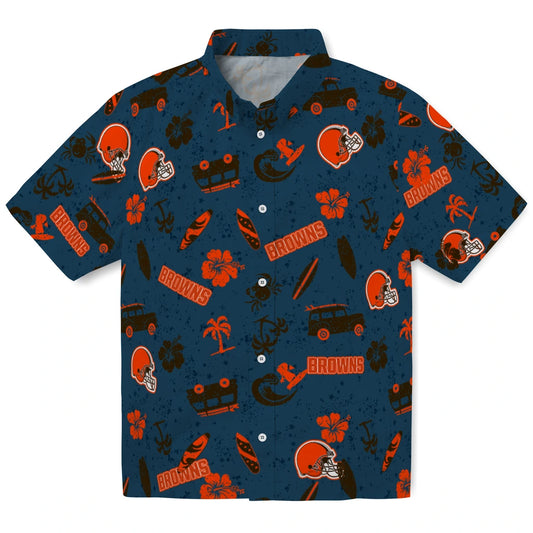 Cleveland Browns Hawaiian Shirt - Beach Vibe | Moonbestprint