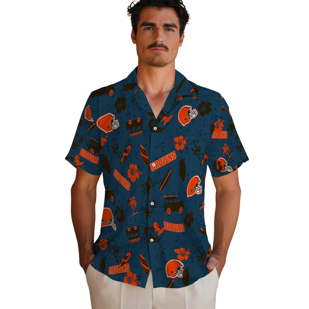 Cleveland Browns Hawaiian Shirt - Beach Vibe | Moonbestprint
