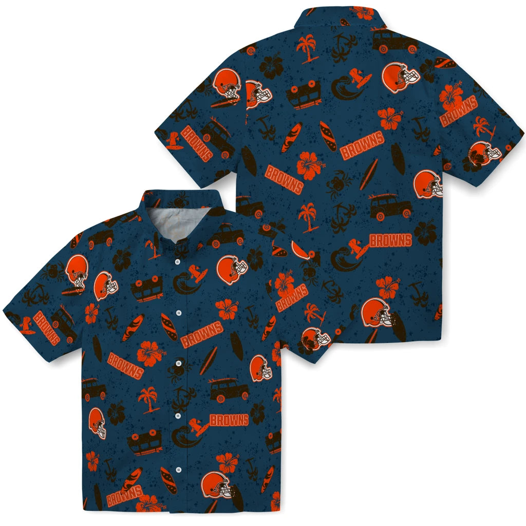 Cleveland Browns Hawaiian Shirt - Beach Vibe | Moonbestprint