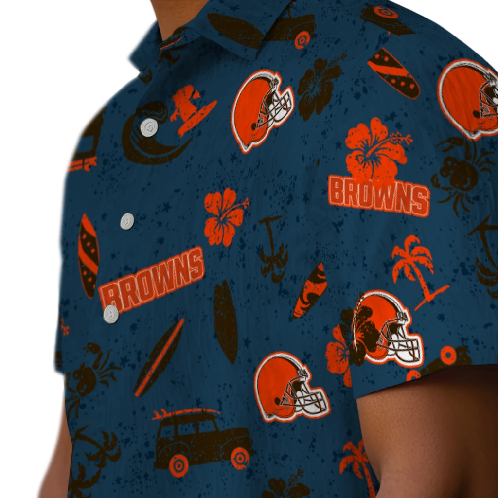 Cleveland Browns Hawaiian Shirt - Beach Vibe | Moonbestprint