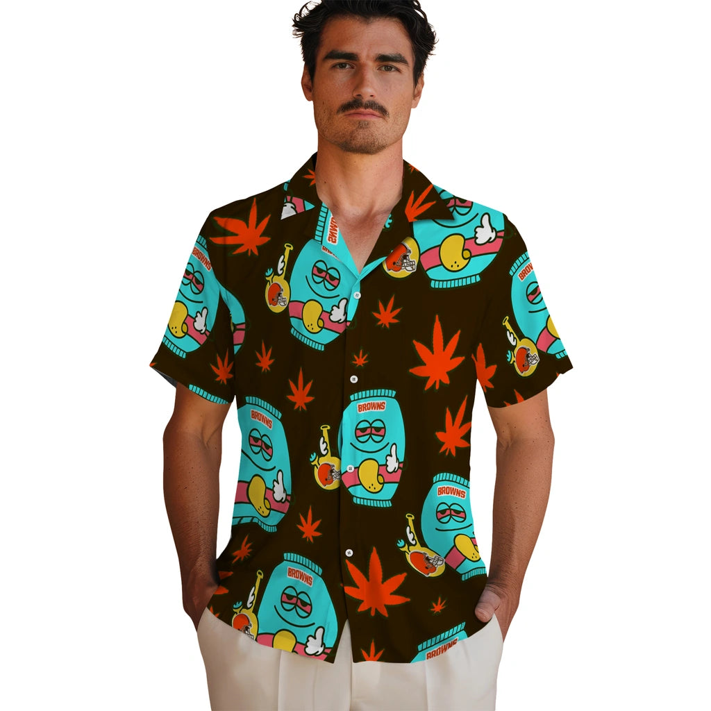 Cleveland Browns Hawaiian Shirt - Chill Vibe | Moonbestprint