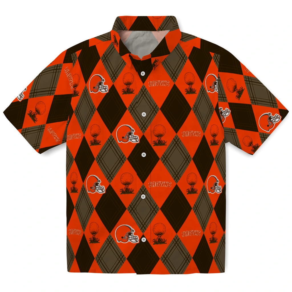 Cleveland Browns Hawaiian Shirt - Golfing Plaid | Moonbestprint