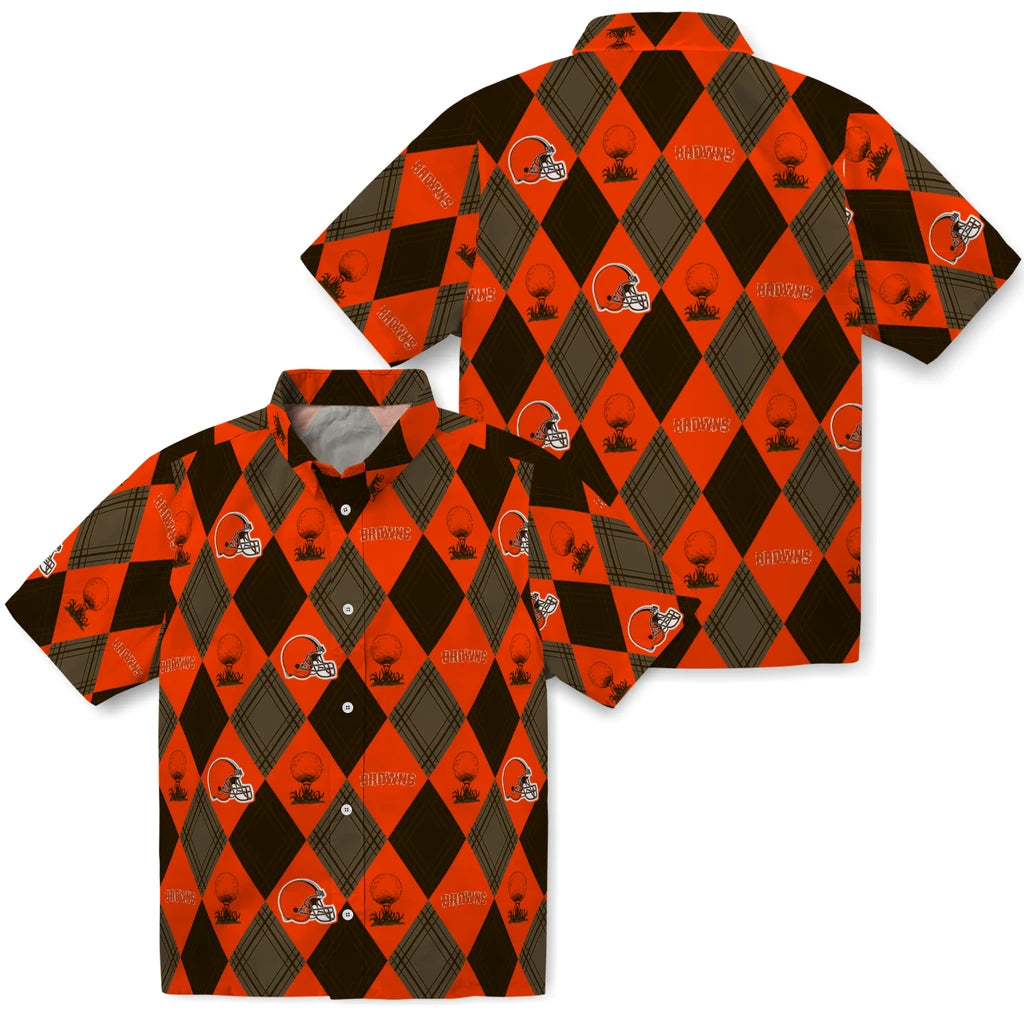 Cleveland Browns Hawaiian Shirt - Golfing Plaid | Moonbestprint