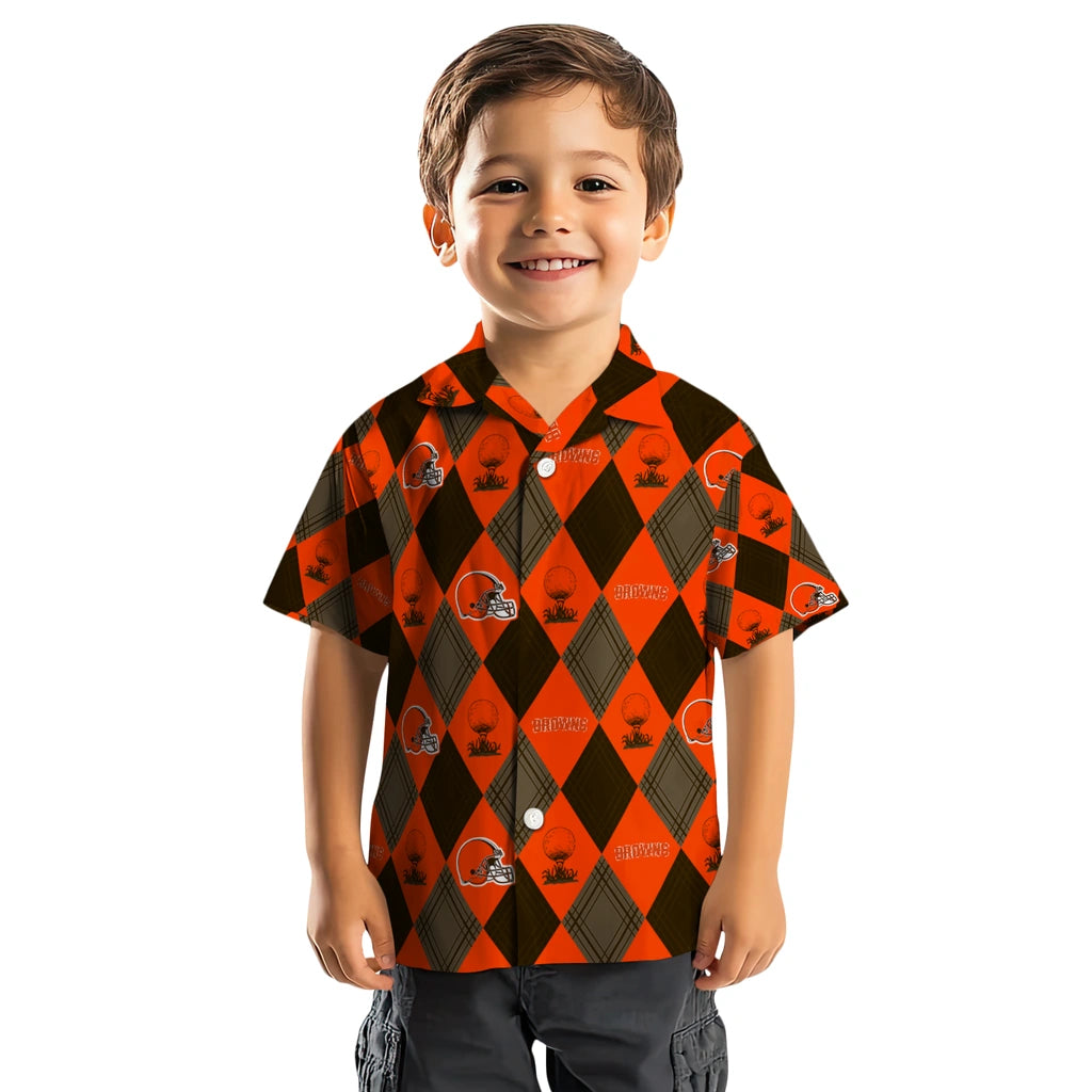 Cleveland Browns Hawaiian Shirt - Golfing Plaid | Moonbestprint