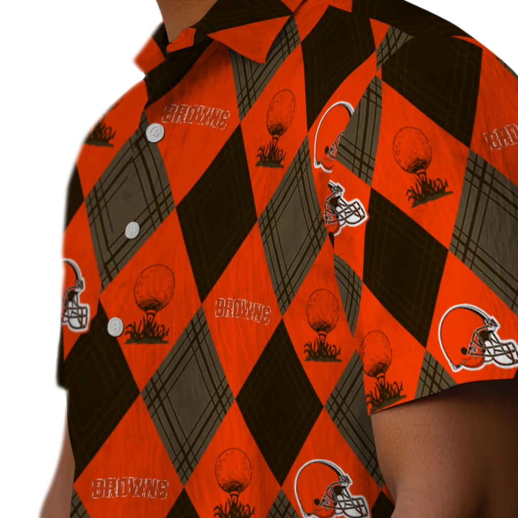 Cleveland Browns Hawaiian Shirt - Golfing Plaid | Moonbestprint