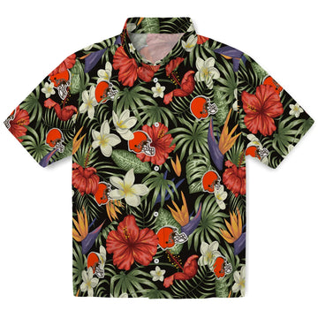 Cleveland Browns Hawaiian Shirt - Hawaii Floral Hibiscus | Moonbestprint