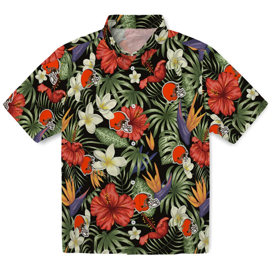 Cleveland Browns Hawaiian Shirt - Hawaii Floral Hibiscus | Moonbestprint