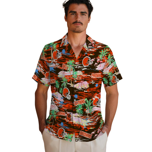 Cleveland Browns Hawaiian Shirt - Hawaii Island | Moonbestprint