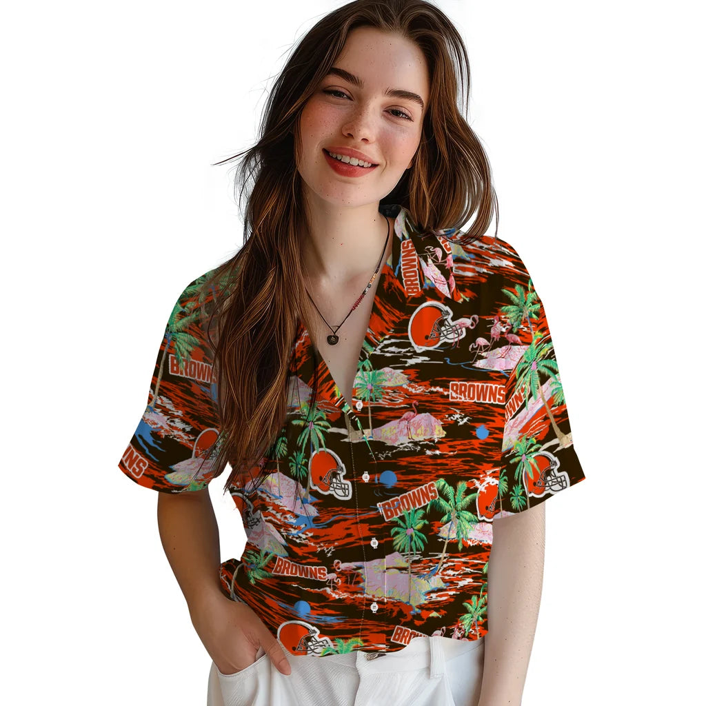 Cleveland Browns Hawaiian Shirt - Hawaii Island | Moonbestprint