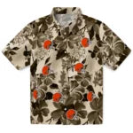 Cleveland Browns Hawaiian Shirt - Hibiscus Arrangement | Moonbestprint