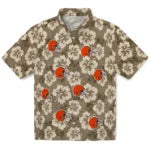 Cleveland Browns Hawaiian Shirt - Hibiscus Cluster | Moonbestprint
