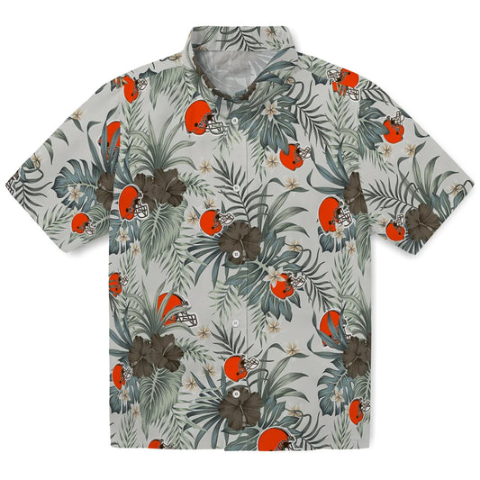 Cleveland Browns Hawaiian Shirt - Hibiscus Designs | Moonbestprint