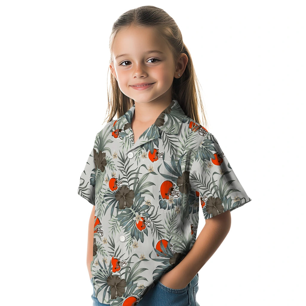 Cleveland Browns Hawaiian Shirt - Hibiscus Designs | Moonbestprint