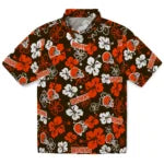 Cleveland Browns Hawaiian Shirt - Hibiscus Flower Design | Moonbestprint