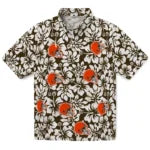 Cleveland Browns Hawaiian Shirt - Hibiscus Motif | Moonbestprint