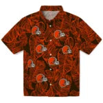Cleveland Browns Hawaiian Shirt - Leaf Outline | Moonbestprint