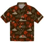 Cleveland Browns Hawaiian Shirt - Palm And Clouds | Moonbestprint