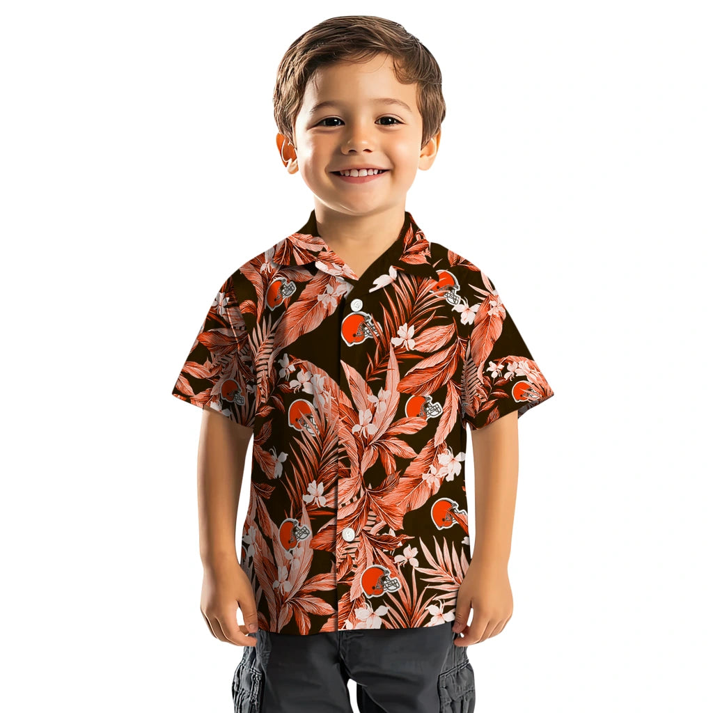 Cleveland Browns Hawaiian Shirt - Palm Leaves | Moonbestprint