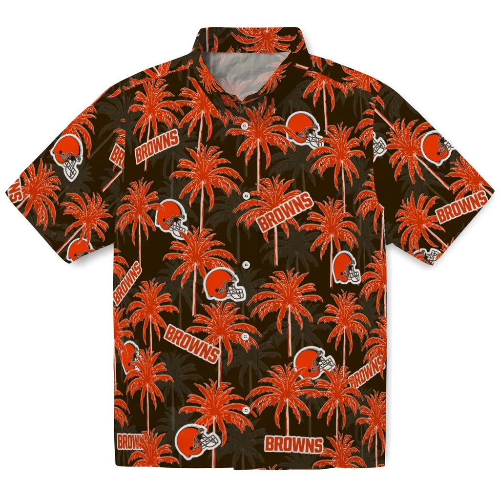 Cleveland Browns Hawaiian Shirt - Palm Tree Motif | Moonbestprint