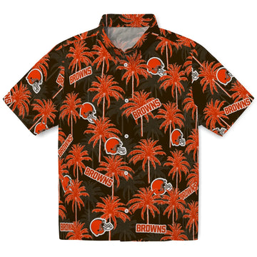 Cleveland Browns Hawaiian Shirt - Palm Tree Motif | Moonbestprint