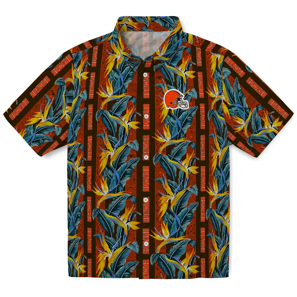 Cleveland Browns Hawaiian Shirt - Paradise Vines | Moonbestprint
