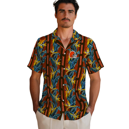 Cleveland Browns Hawaiian Shirt - Paradise Vines | Moonbestprint