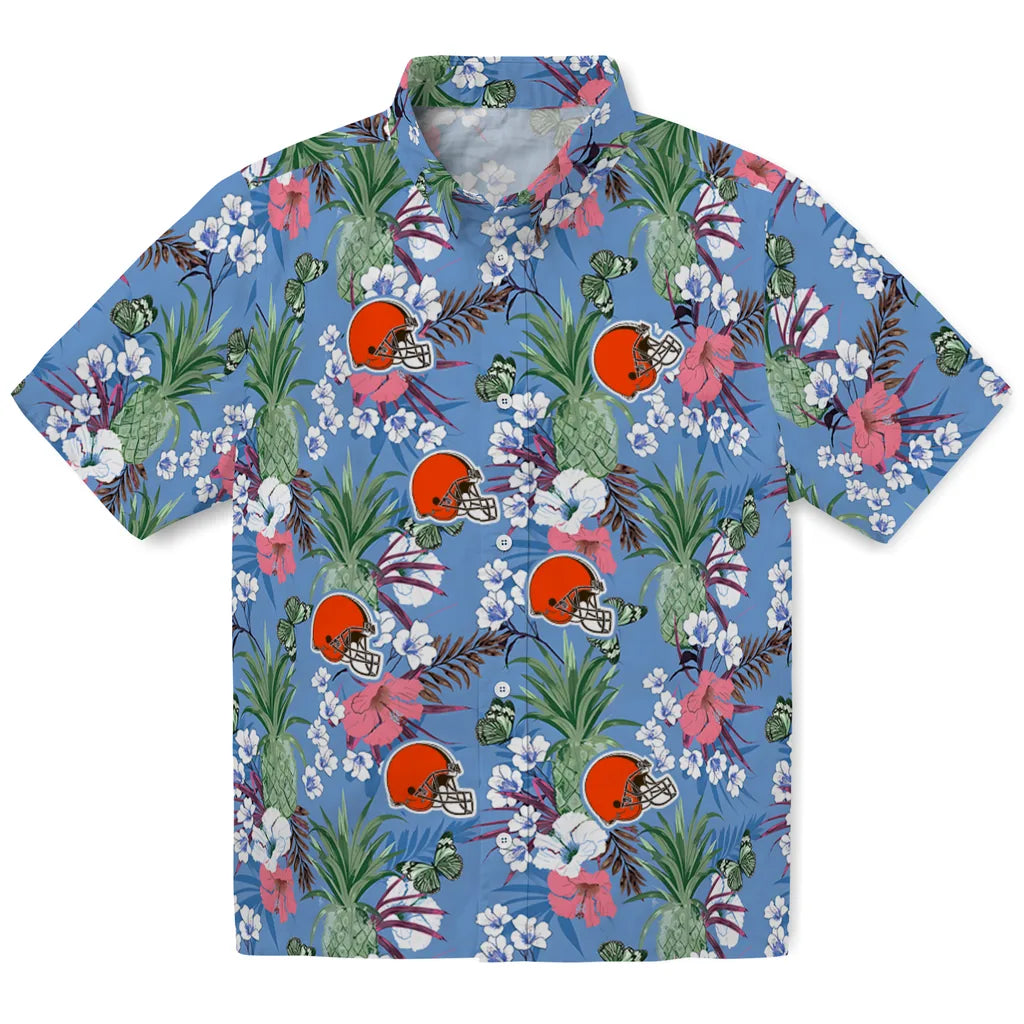 Cleveland Browns Hawaiian Shirt - Pineapple Bouquet | Moonbestprint