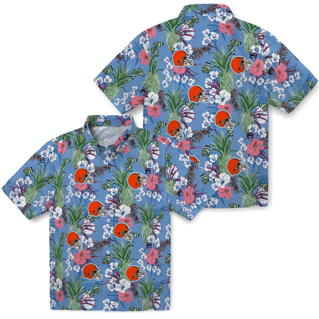 Cleveland Browns Hawaiian Shirt - Pineapple Bouquet | Moonbestprint