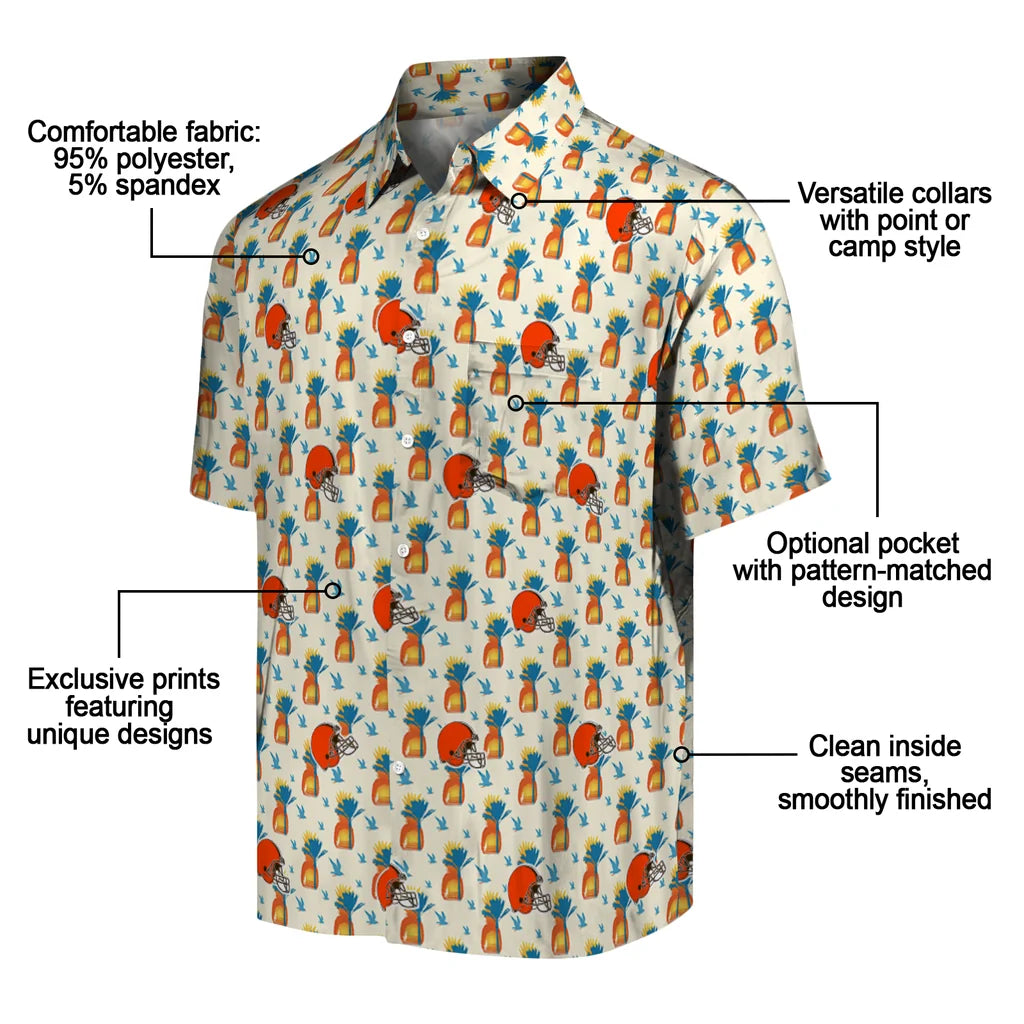 Cleveland Browns Hawaiian Shirt - Pineapple Delight | Moonbestprint