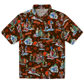 Cleveland Browns Hawaiian Shirt - Simpsons Christmas | Moonbestprint
