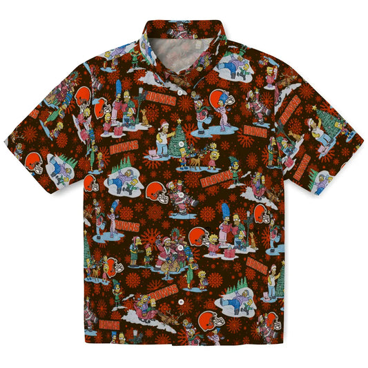 Cleveland Browns Hawaiian Shirt - Simpsons Christmas | Moonbestprint
