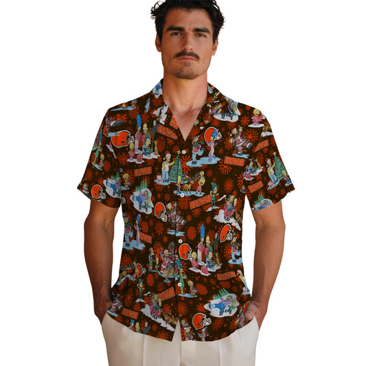 Cleveland Browns Hawaiian Shirt - Simpsons Christmas | Moonbestprint