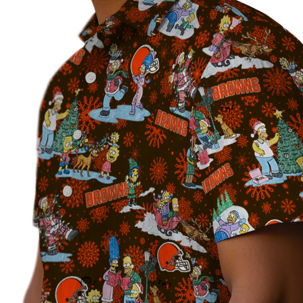 Cleveland Browns Hawaiian Shirt - Simpsons Christmas | Moonbestprint