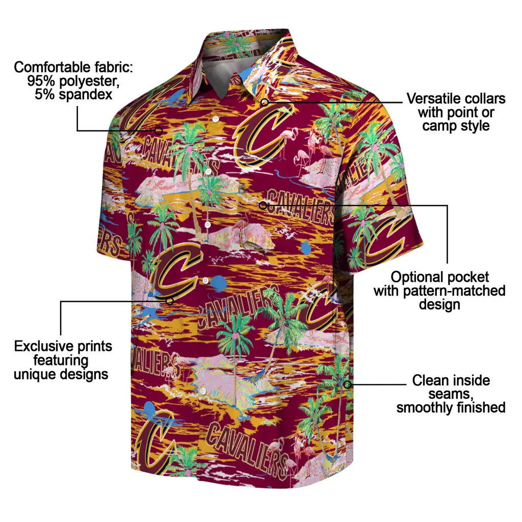 Cleveland Cavaliers Flamingo Retreat 2026 Hawaiian Shirt – Moonbestprint