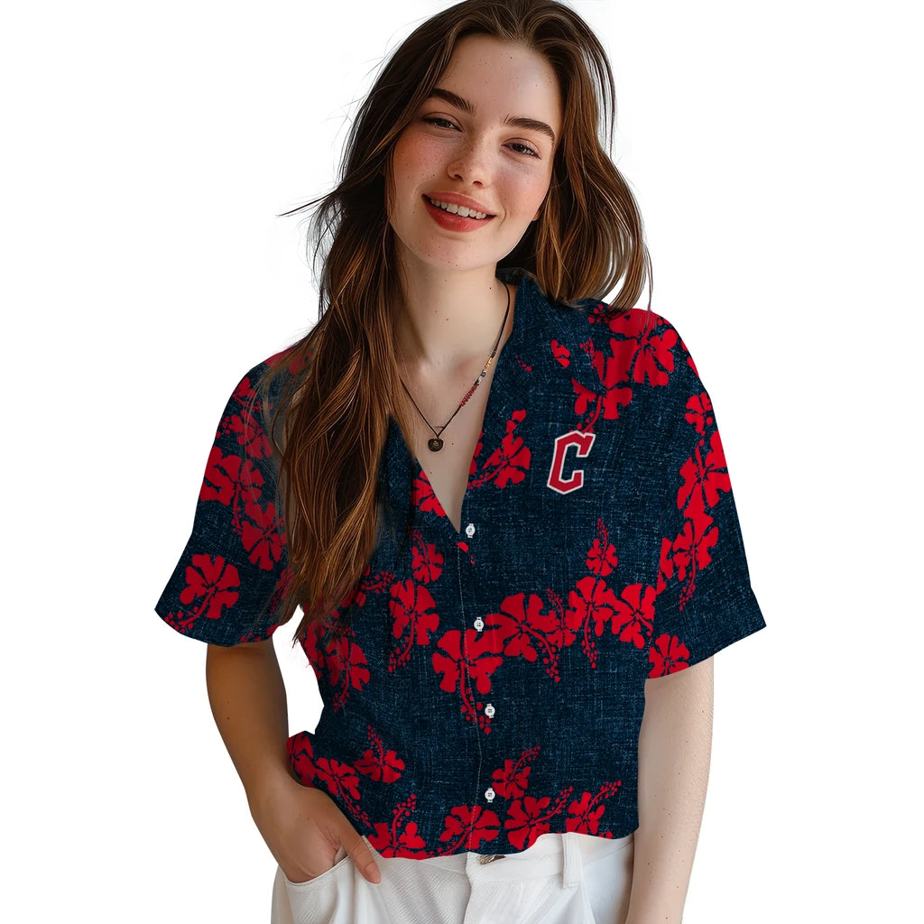 Cleveland Guardians Hawaiian Shirt - 50th State Flower | Moonbestprint
