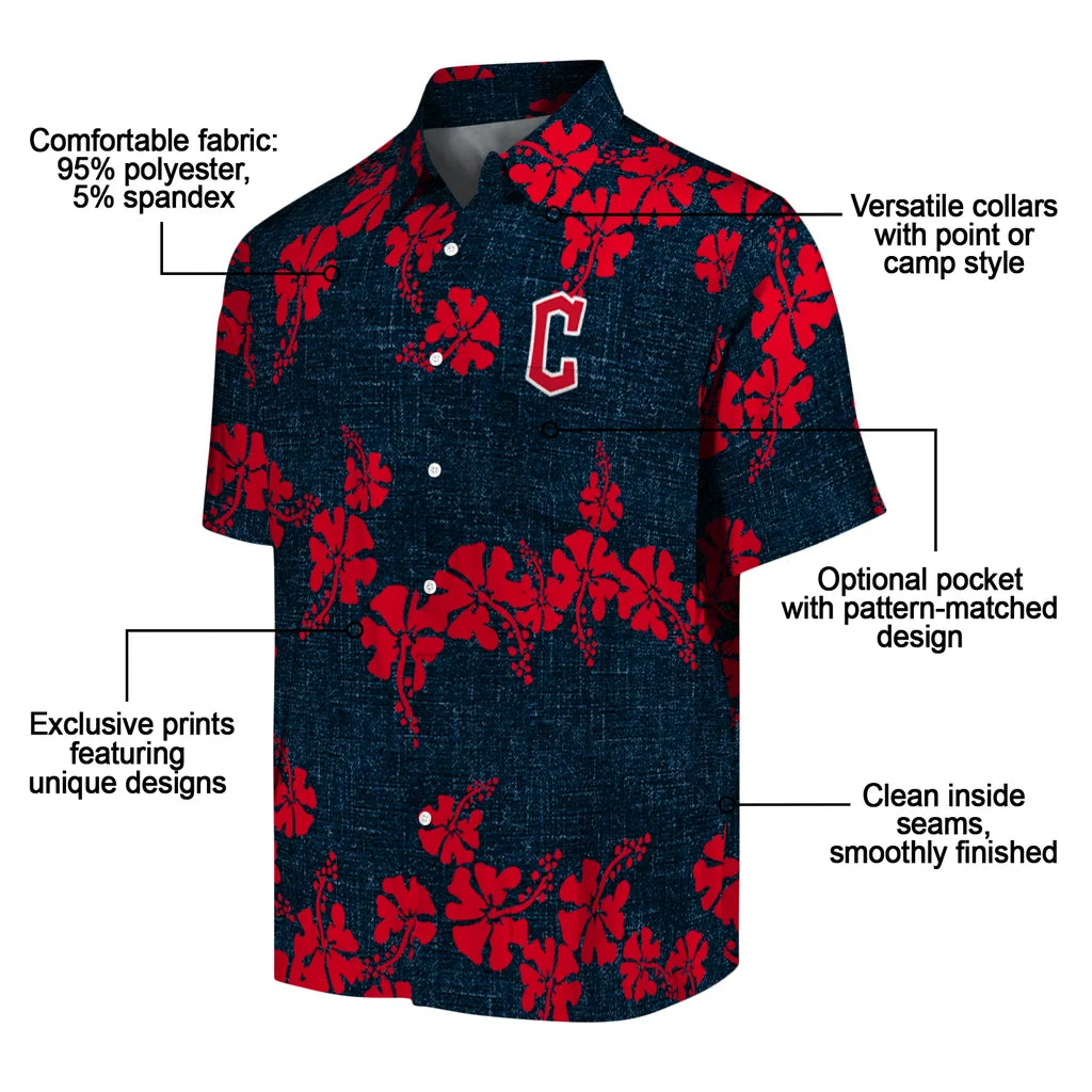 Cleveland Guardians Hawaiian Shirt - 50th State Flower | Moonbestprint