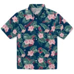 Cleveland Guardians Hawaiian Shirt - Flamingo and Hibiscus | Moonbestprint
